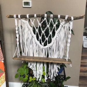 Macrame shelf